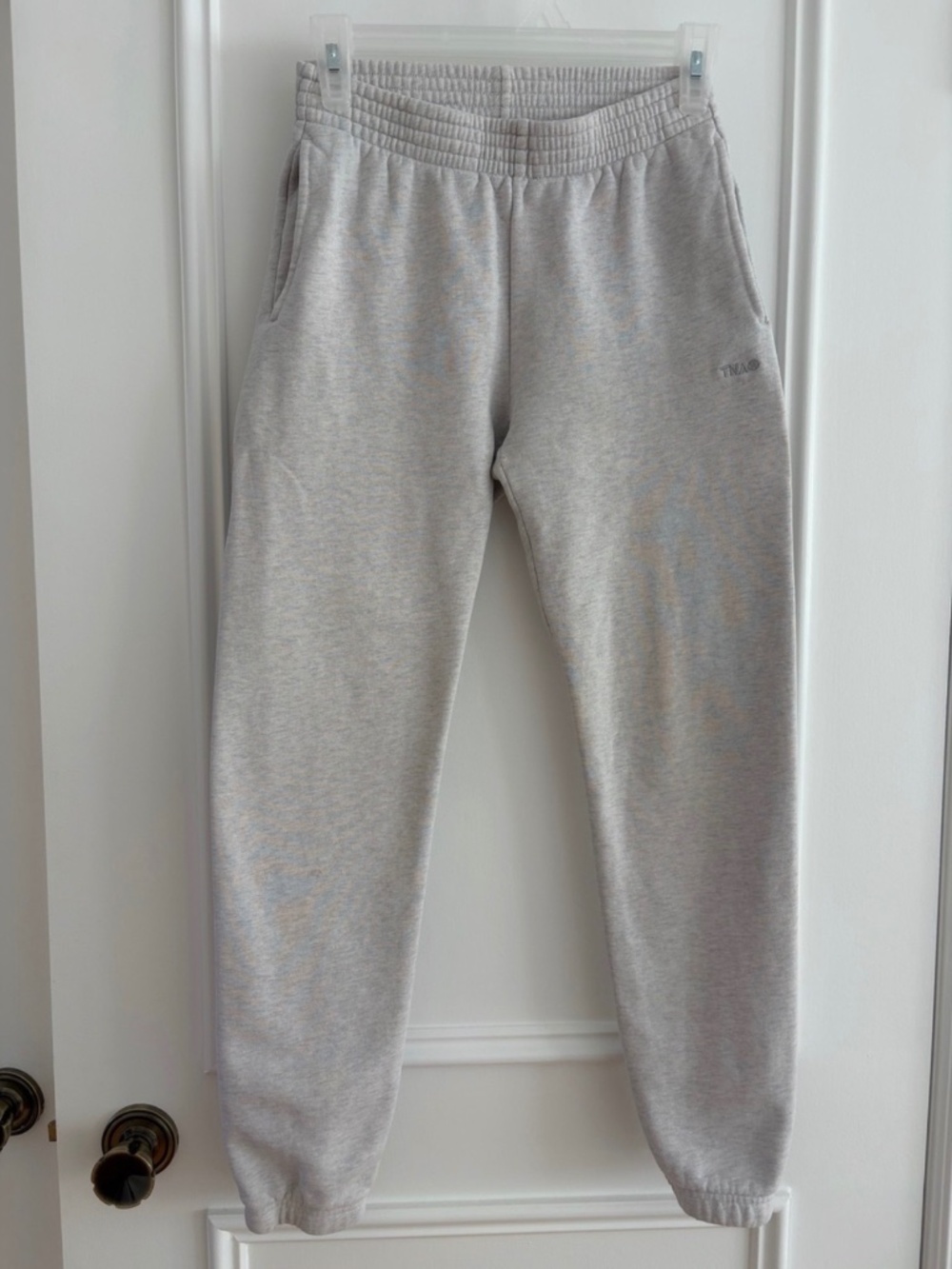 Aritzia TNA Light Gray Sweatfleece Joggers